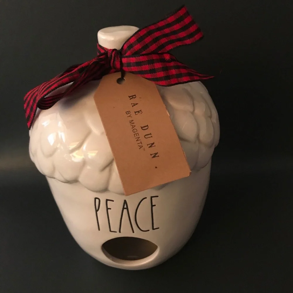Rae Dunn Acorn Peace Birdhouse